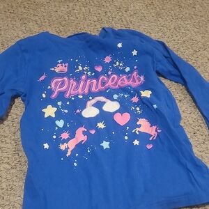 one 5 one Blue and Pink Long Sleeve Tee Princess Design